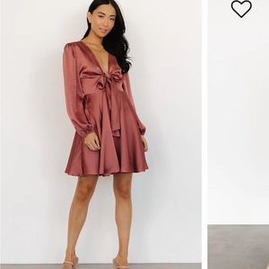 Size XL- Mauve Baltic Born Woodbury satin mini dress